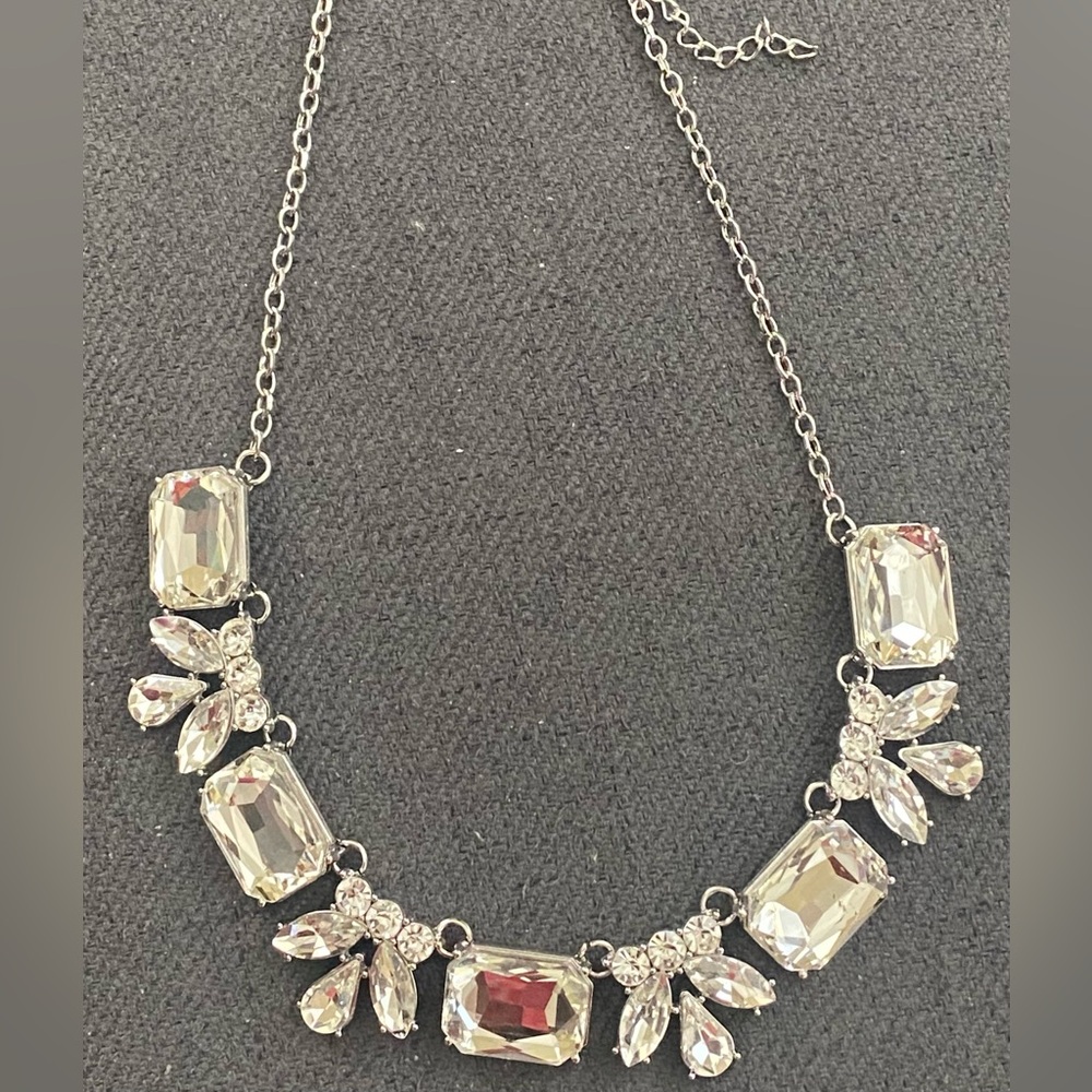Silver Necklace and Earring Set